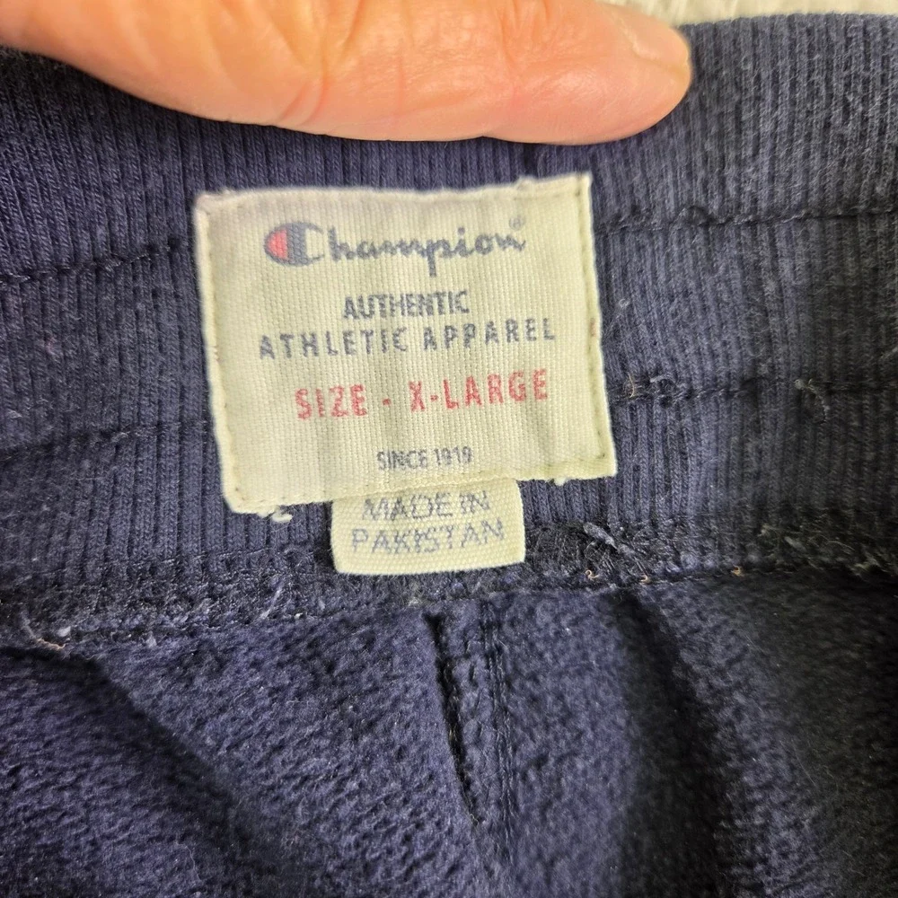 Champion Mens XL Navy Blue Authentic Athletic Apparel Fleece Sweatpants Joggers